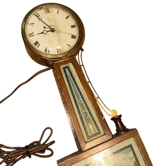 Vintage Warren Telechron Ashland Mass USA Electric Clock Banjo 1930'S - Picture 2 of 10